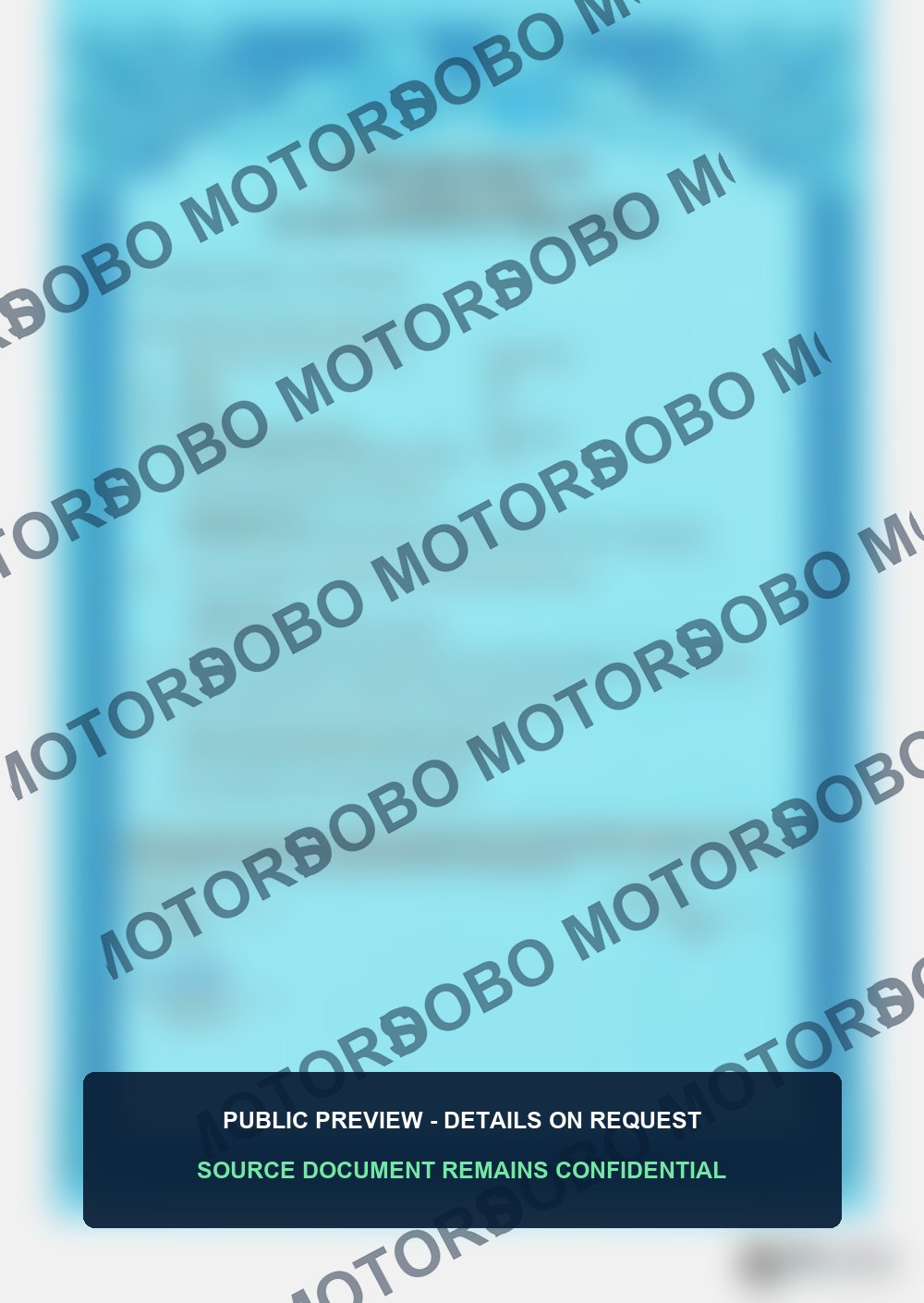 Highly blurred and watermarked public preview of a G8 Certificate of Conformity